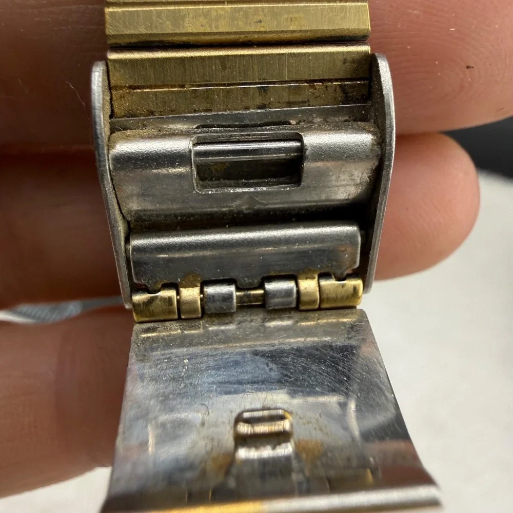 Vintage Lorus Mens Watch Gold Tone Untested 7”